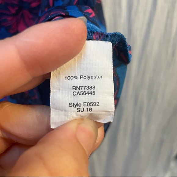 J. Crew Blue and Pink Floral Blouse - Picture 8 of 8